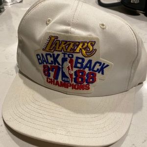 1987-88 Back-To-Back Los Angeles Lakers championship cap Never Worn